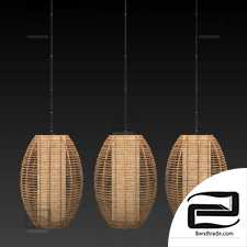 Lamp wicker branch rattan Barrel