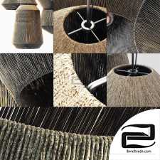 Lamp wood rotang wicker barrel n2 / Lamp woven from rattan 