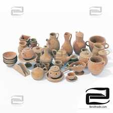 Dishes clay decor n18 / Clay tableware No.18