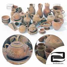 Dishes clay decor n18 / Clay tableware No.18