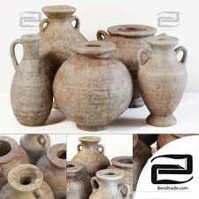 Dishes old history n1 / Old clay jugs