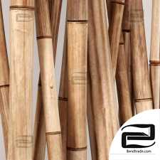 Bamboo partition wall decor in cafe / Bamboo decor wall cafe