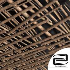 Bamboo ceiling decor tiki bar