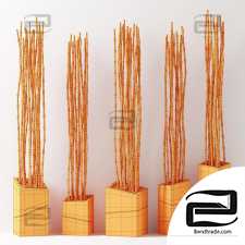 Bamboo vase slice thin branch decor n3 / Bamboo branches in vases