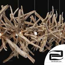 Branch decor lamp n2 / Chandelier made of branches