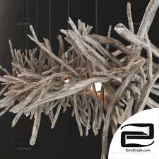 Branch decor lamp n2 / Chandelier made of branches