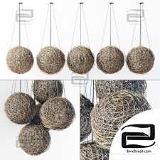 Branch decor lamp sphere n1 / Chandeliers sphere of branches