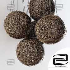 Branch decor lamp sphere n1 / Chandeliers sphere of branches