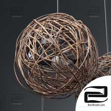 Branch sphere cage lamp n1 / Chandelier sphere of branches