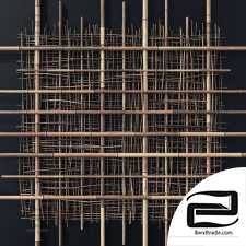 Ceiling bamboo branch cage decor n1 / Ceiling mesh of bamboo branches