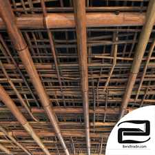 Ceiling bamboo branch cage decor n1 / Ceiling mesh of bamboo branches