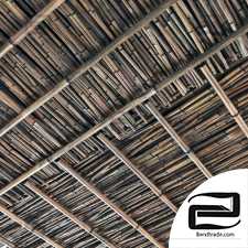 Ceiling bamboo crooked branch low n6 / Curved bamboo ceiling No. 6