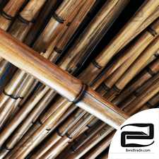 Ceiling bamboo crooked branch low n6 / Curved bamboo ceiling No. 6