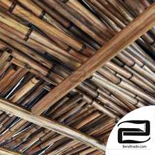 Ceiling bamboo crooked branch low n6 / Curved bamboo ceiling No. 6