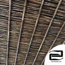 Ceiling bamboo crooked branch low n6 / Curved bamboo ceiling No. 6