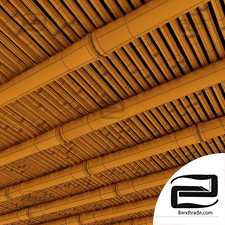 Ceiling bamboo crooked branch low n7