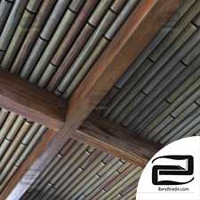 Ceiling long bamboo decor n1