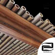 Ceiling long bamboo decor n1