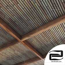 Ceiling long bamboo decor n1