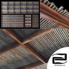 Ceiling long bamboo decor n1