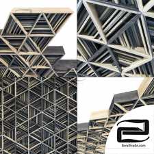 Ceiling parametric Triangle rail n3