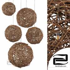 Lamp  wicker n14