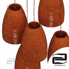 Lamp  wicker n17