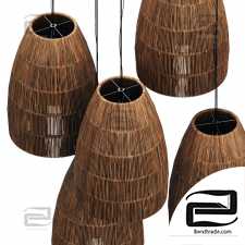 Lamp  wicker n17