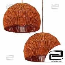 Lamp  wicker n18