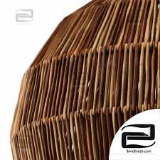 Lamp  wicker n18