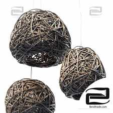 Lamp Rattan sphere hive n2