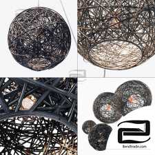 Lamp Rattan sphere hive n3