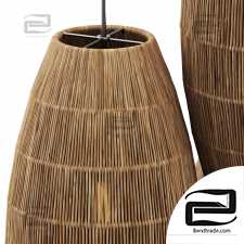 Lamp wicker barrel n3