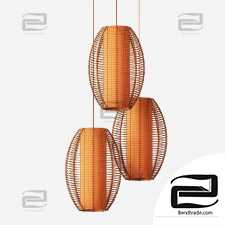 Lamp wicker branch rattan Barrel