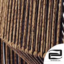 Lamp wood rotang wicker barrel n3