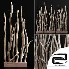 Planter wall branch crooked old n2