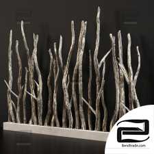 Planter wall branch crooked old n4