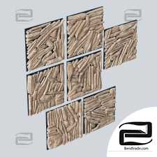 Rectangle  panel branch splinter Big n4