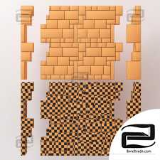 Brick big slab stone angle tile / Big tile brick