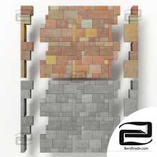 Brick big slab stone angle tile / Big tile brick