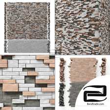 Brick clincer  decor wall many part n1