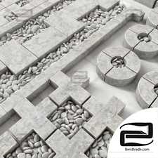 Designer of concrete curbs / Concrete border construction