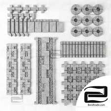 Designer of concrete curbs / Concrete border construction