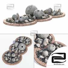 FlowerBad Stone Sphere pebble two