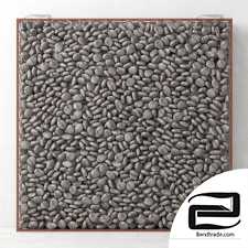 Gabion big gray pebble