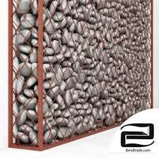 Gabion big gray pebble