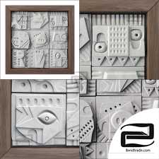 Panel decorative cube  square n1