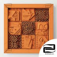 Panel decorative cube  square n1