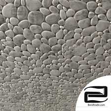 Panel smooth pebble many part