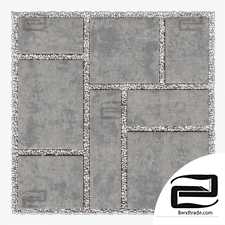 Paving tile pebble low oval n5